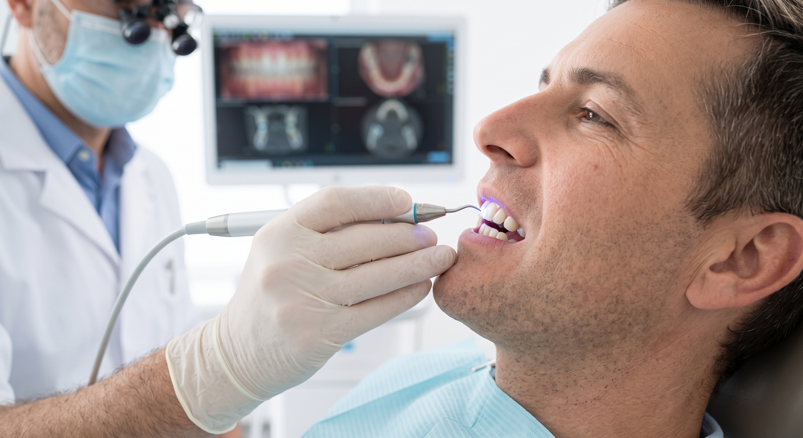 Dentista profesional en consulta